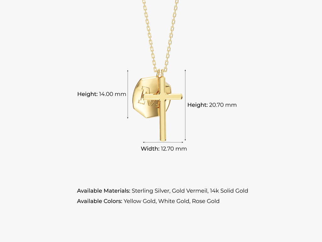 Initial Cross Necklace