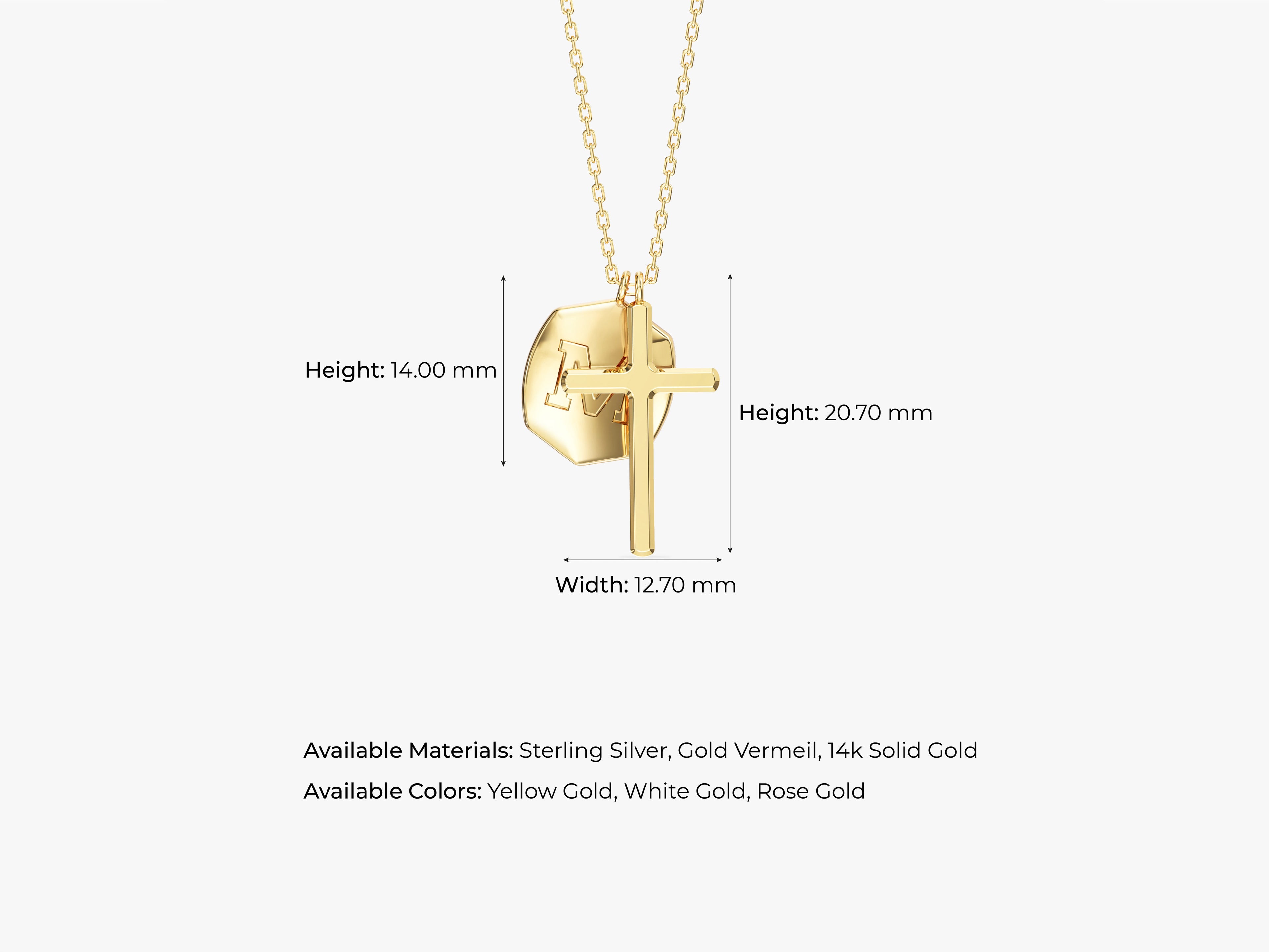 Initial Cross Necklace