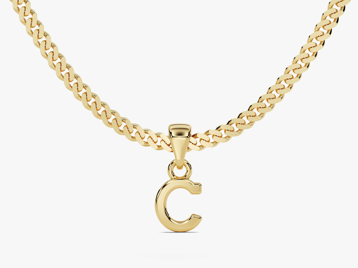 Initial Cuban Chain Necklace