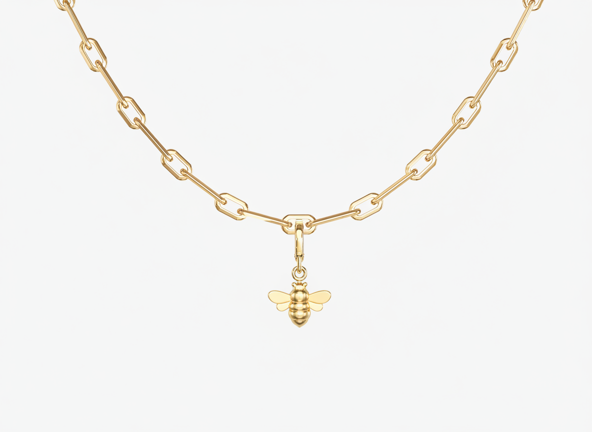A delicate golden bee hovering